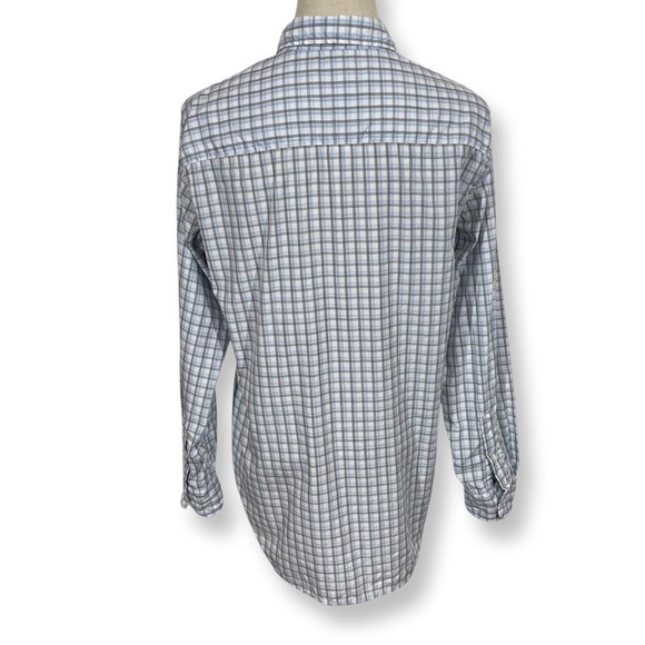 Frank & Eileen Frank Classic Button Up Shirt Tailored Fit Checkered Blue/Gray - Picture 3 of 9